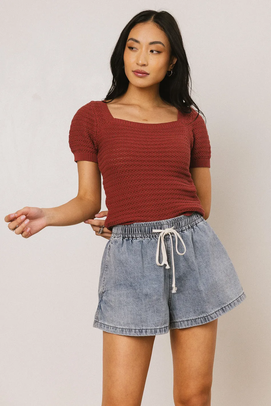 Lewis Knit Sweater in Marsala - FINAL SALE sold by bohme product image thumbnail 3