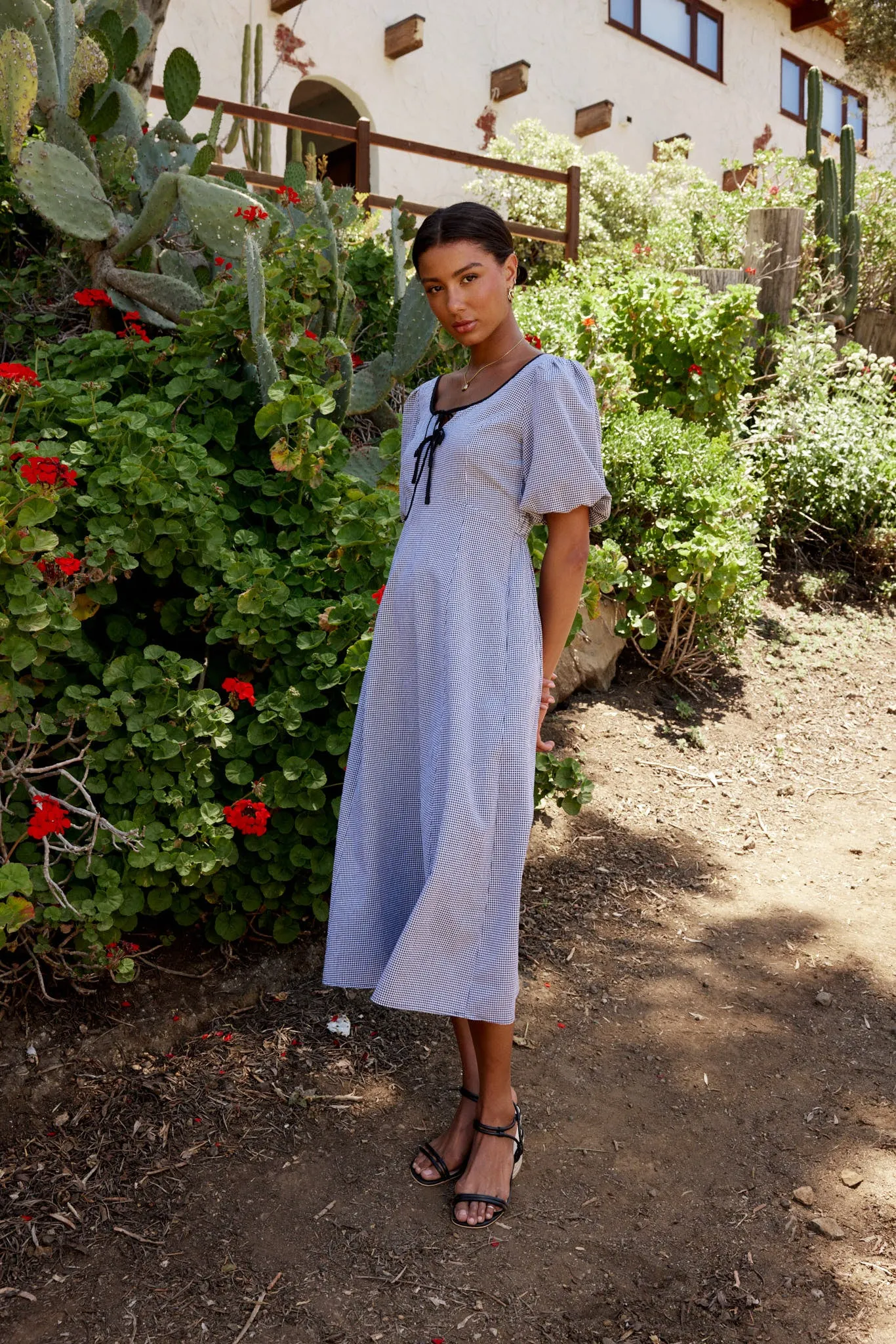 Lilia Gingham Maxi Dress sold by bohme product image thumbnail 3