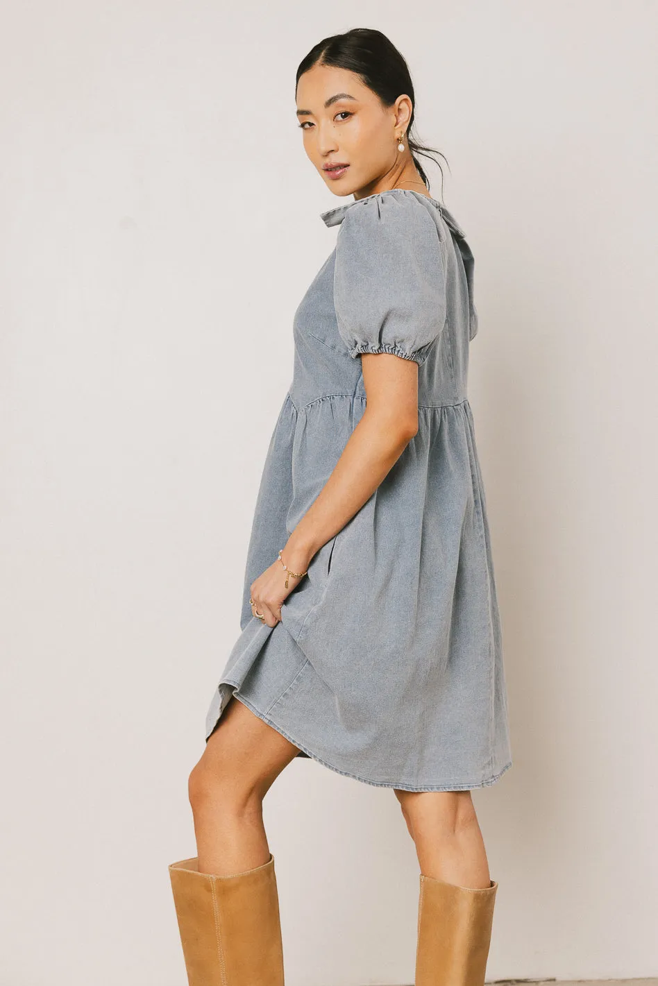 Archer Denim Mini Dress - FINAL SALE sold by bohme product image thumbnail 3