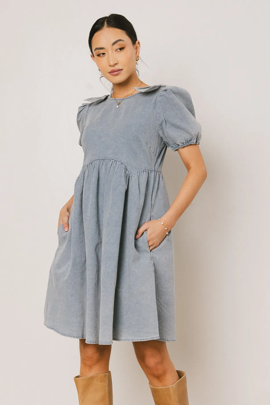 Archer Denim Mini Dress - FINAL SALE sold by bohme