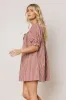Cody Gingham Mini Dress in Burgundy sold by bohme
