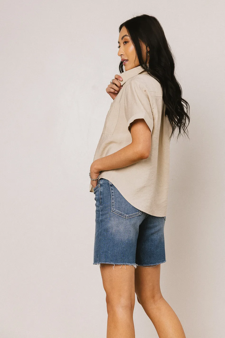 Nash Button Up in Taupe - FINAL SALE sold by bohme product image thumbnail 3