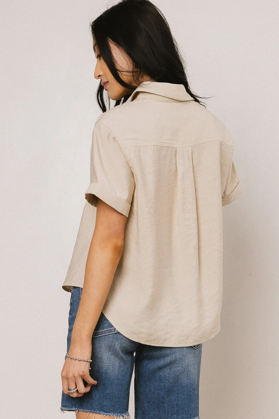 Nash Button Up in Taupe - FINAL SALE sold by bohme product image thumbnail 4