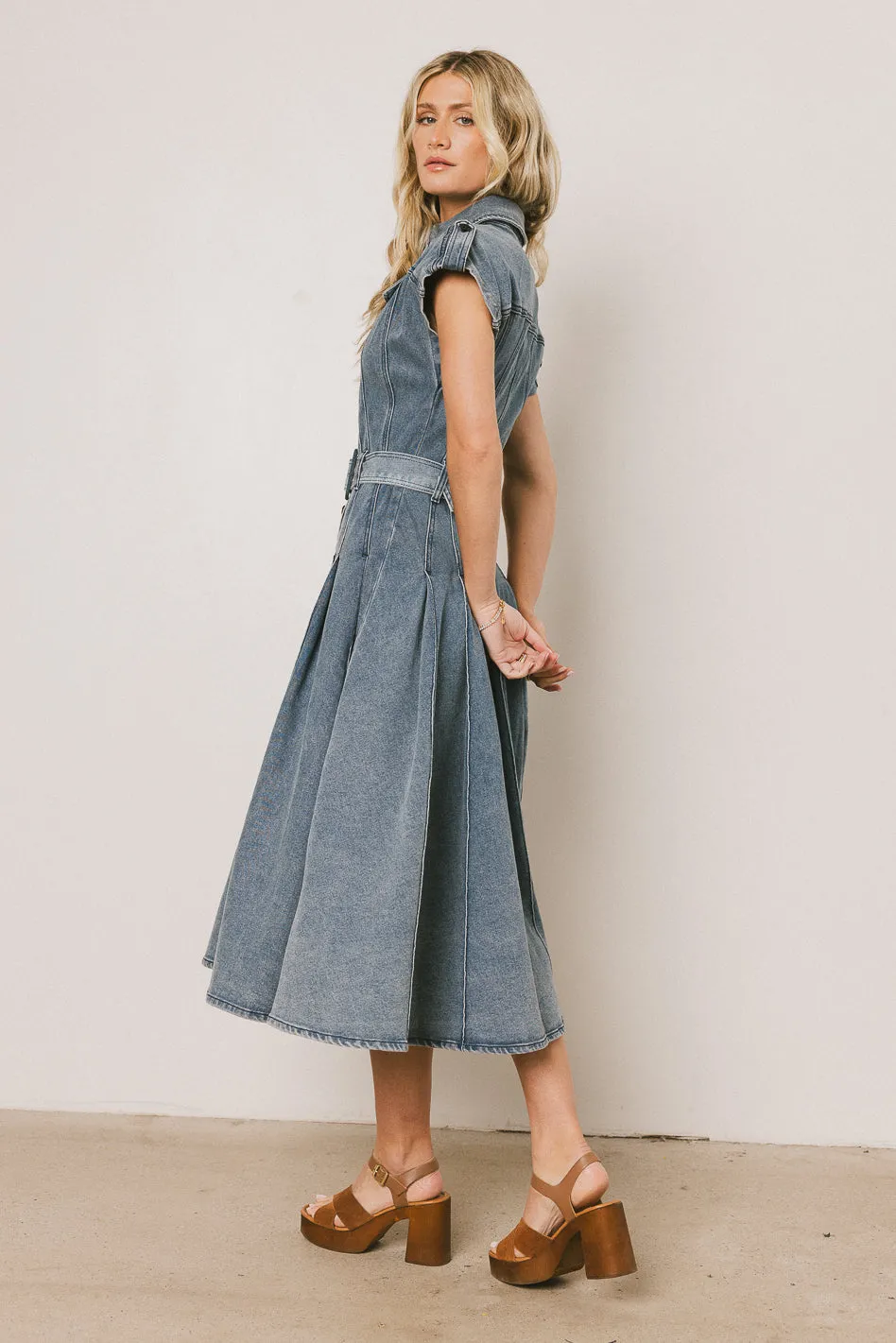 Walter Denim Midi Dress - FINAL SALE sold by bohme product image thumbnail 3