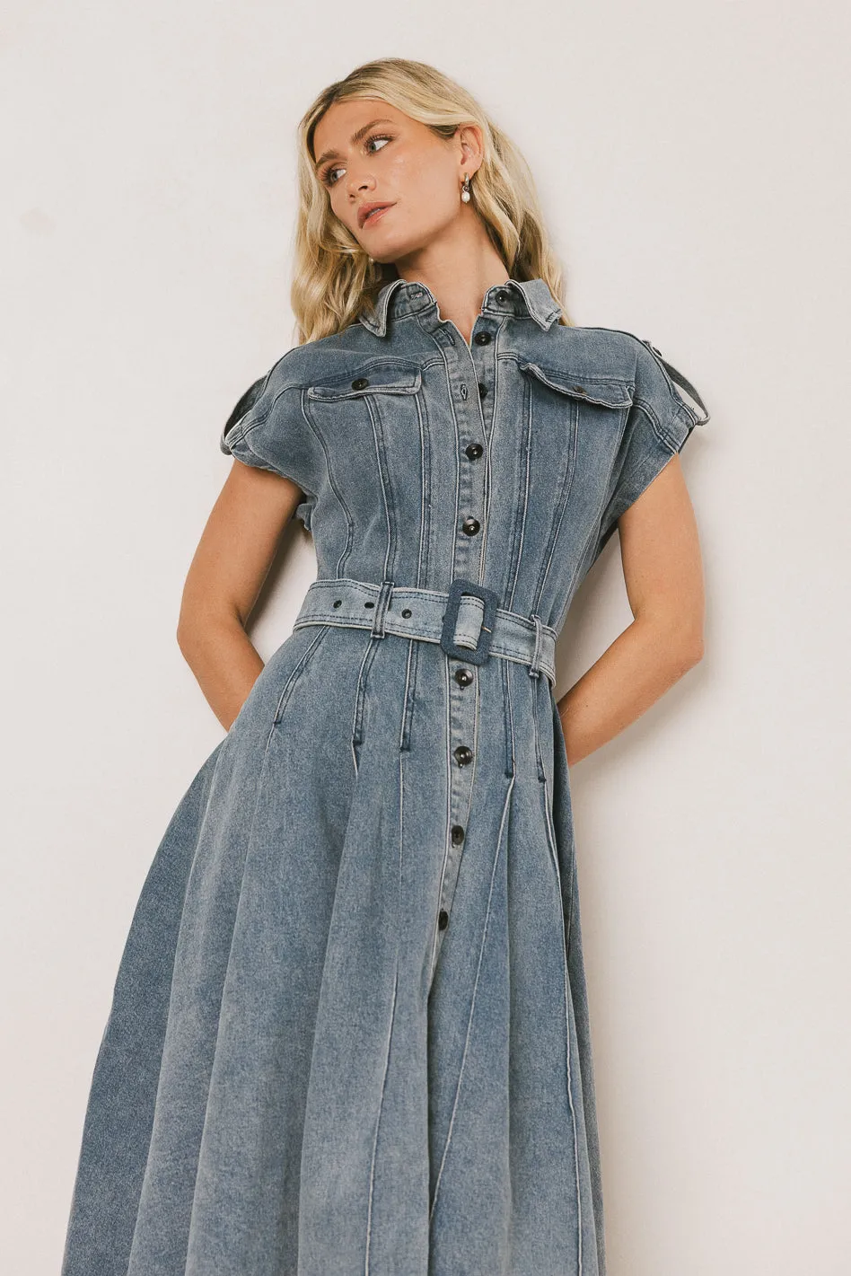 Walter Denim Midi Dress - FINAL SALE sold by bohme product image thumbnail 2