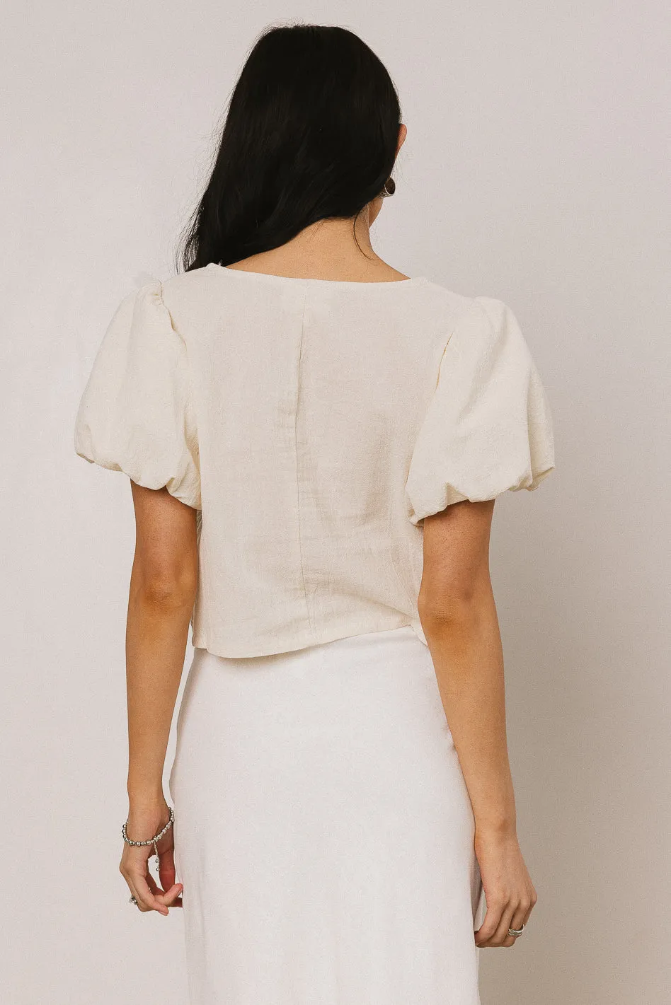 Sylas Embroidered Blouse in Ivory - FINAL SALE sold by bohme product image thumbnail 2