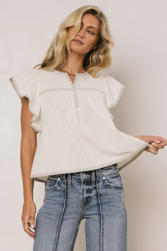 Cillian Flutter Sleeve Blouse - FINAL SALE sold by bohme