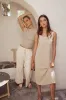 Joanna Contrast Midi Dress in Taupe sold by bohme