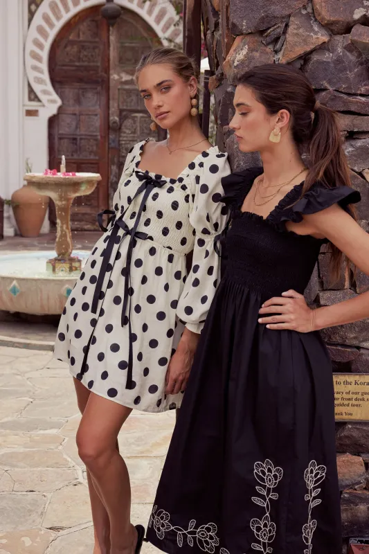 Frances Polka Dot Mini Dress sold by bohme