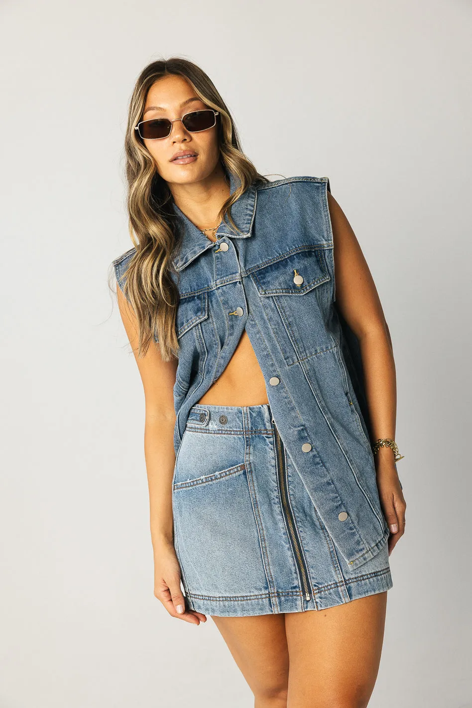 Bonnie Denim Mini Skirt - FINAL SALE sold by bohme product image thumbnail 5