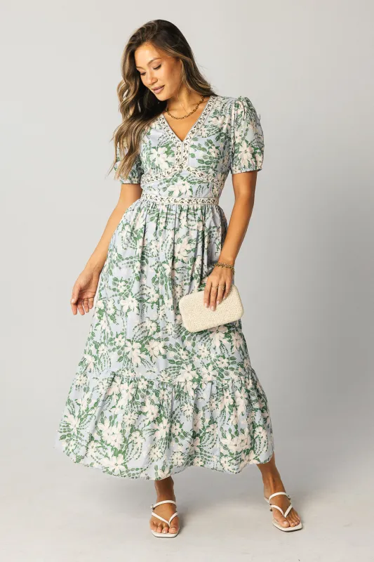Teo Floral Maxi Dress sold by bohme