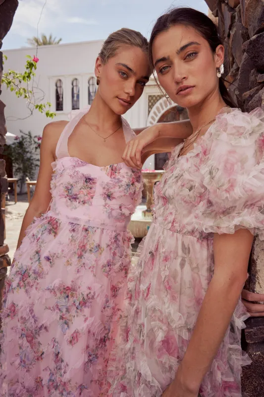 Marina Ruffle Maxi Dress sold by bohme