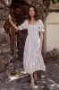 Effie Embroidered Midi Dress sold by bohme