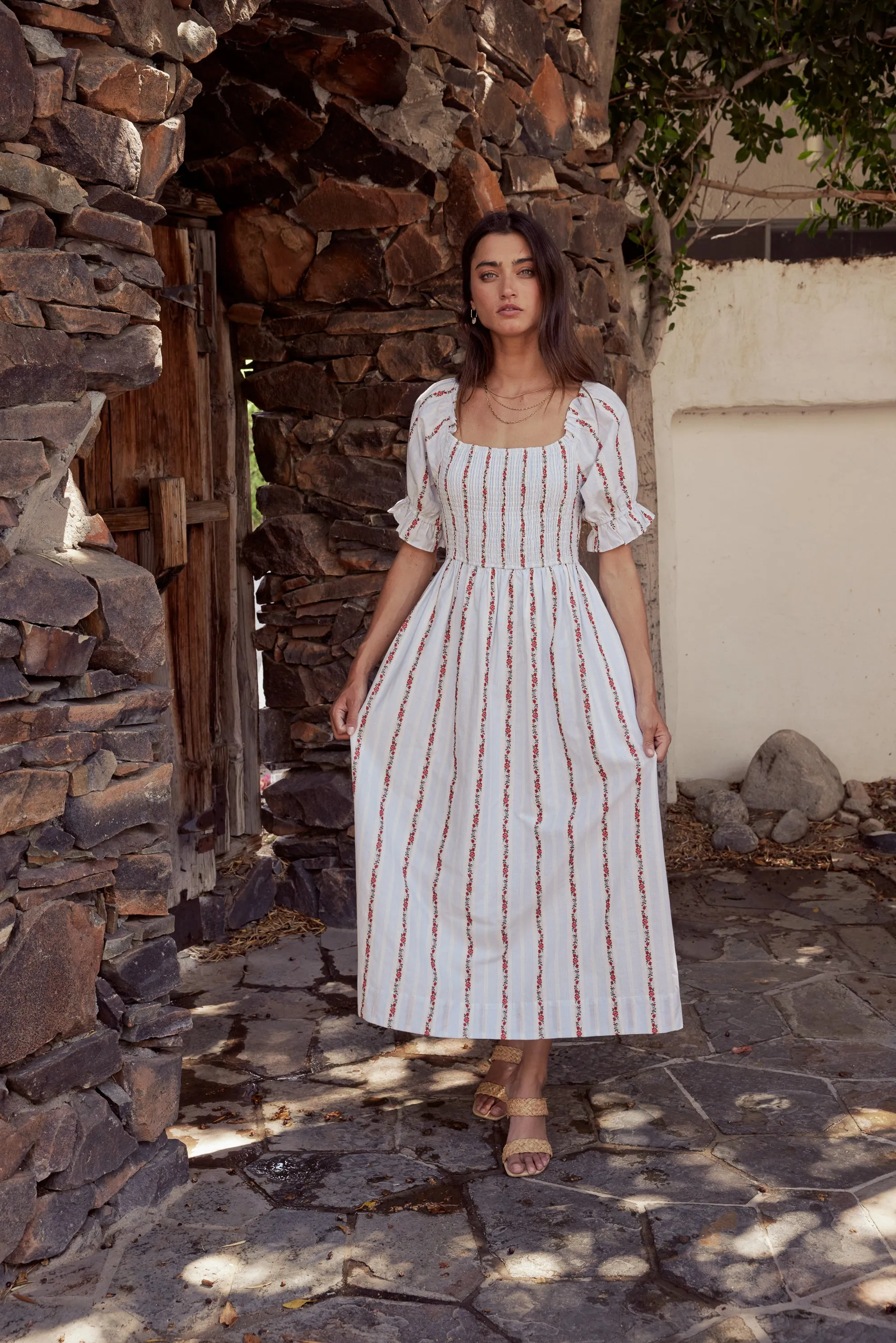 Effie Embroidered Midi Dress - FINAL SALE sold by bohme product image thumbnail 3