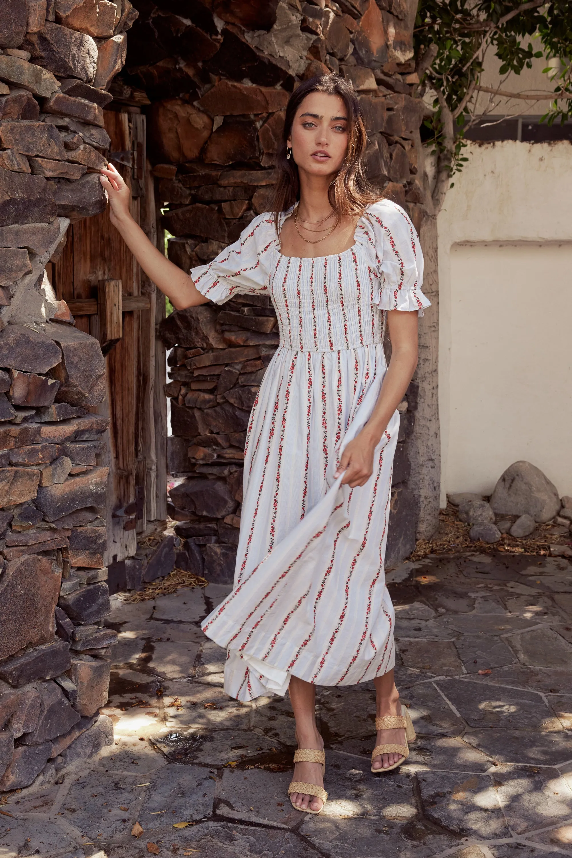 Effie Embroidered Midi Dress - FINAL SALE sold by bohme product image thumbnail 5