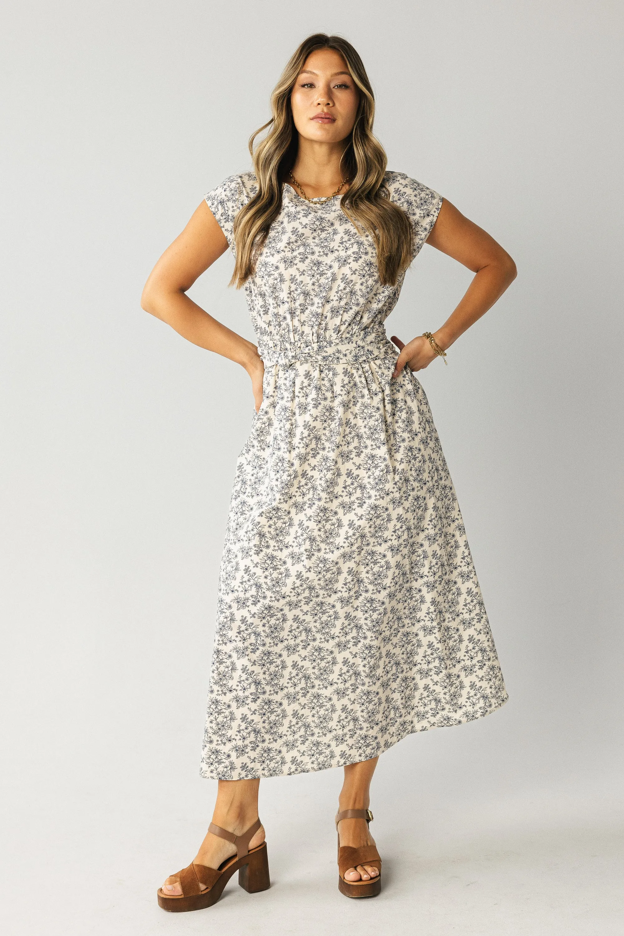 Heather Floral Maxi Dress in Blue - FINAL SALE sold by bohme