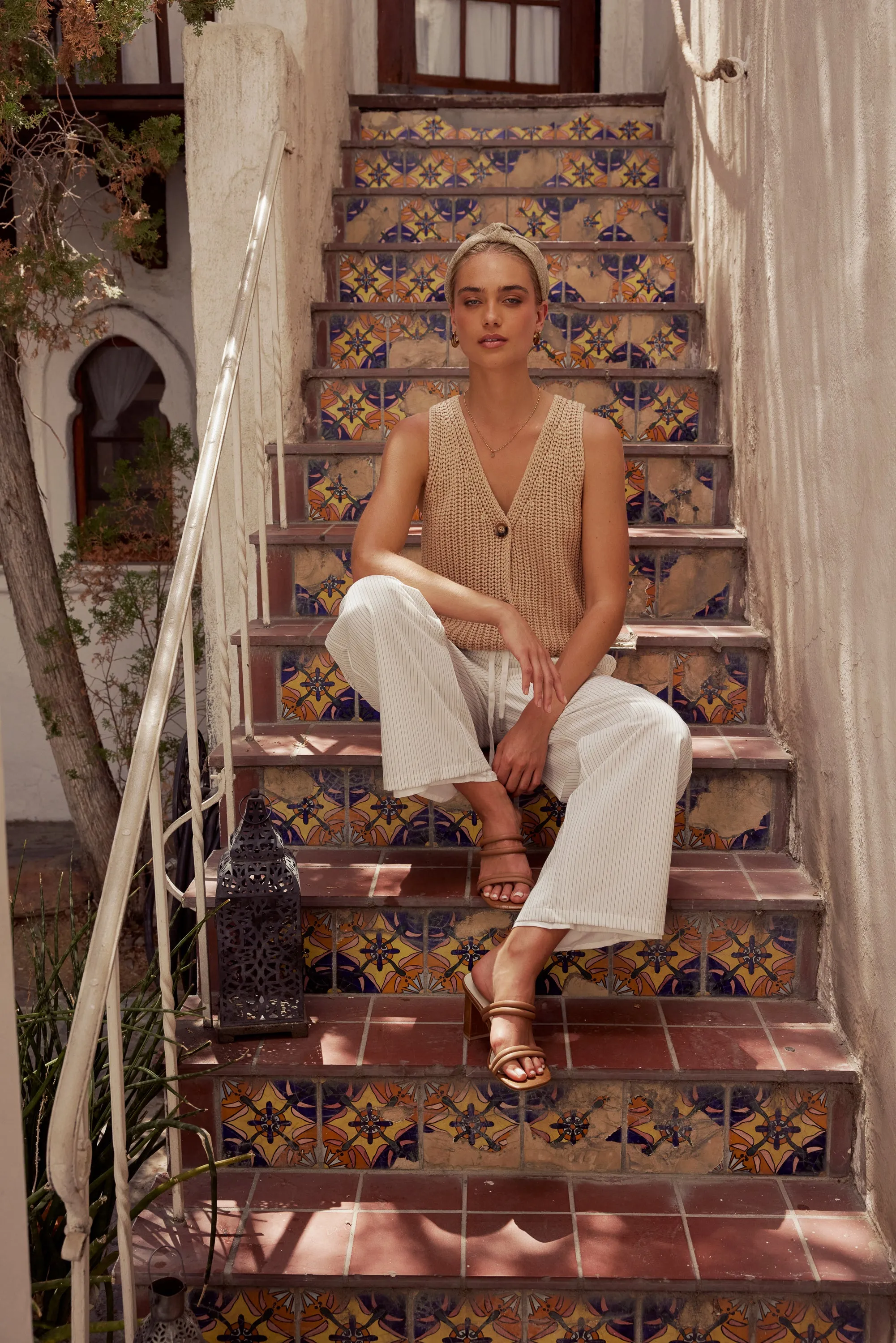 Alexis Knit Vest in Taupe - FINAL SALE sold by bohme