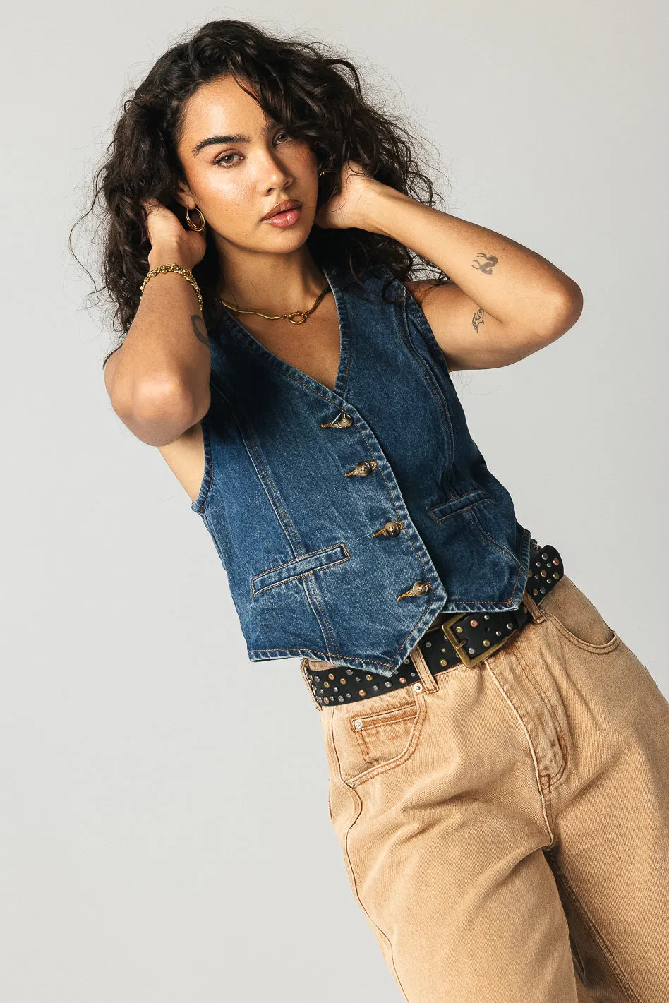 Casper Denim Vest - FINAL SALE sold by bohme product image thumbnail 3