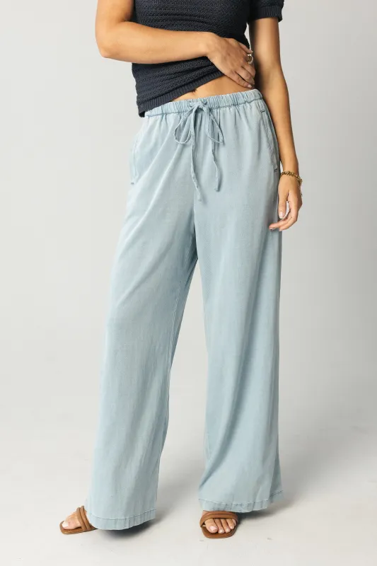 Banks Wide Leg Pants in Light Wash - FINAL SALE sold by bohme