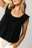 Casey Relaxed Top in Black sold by bohme