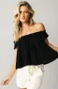 Casey Relaxed Top in Black sold by bohme