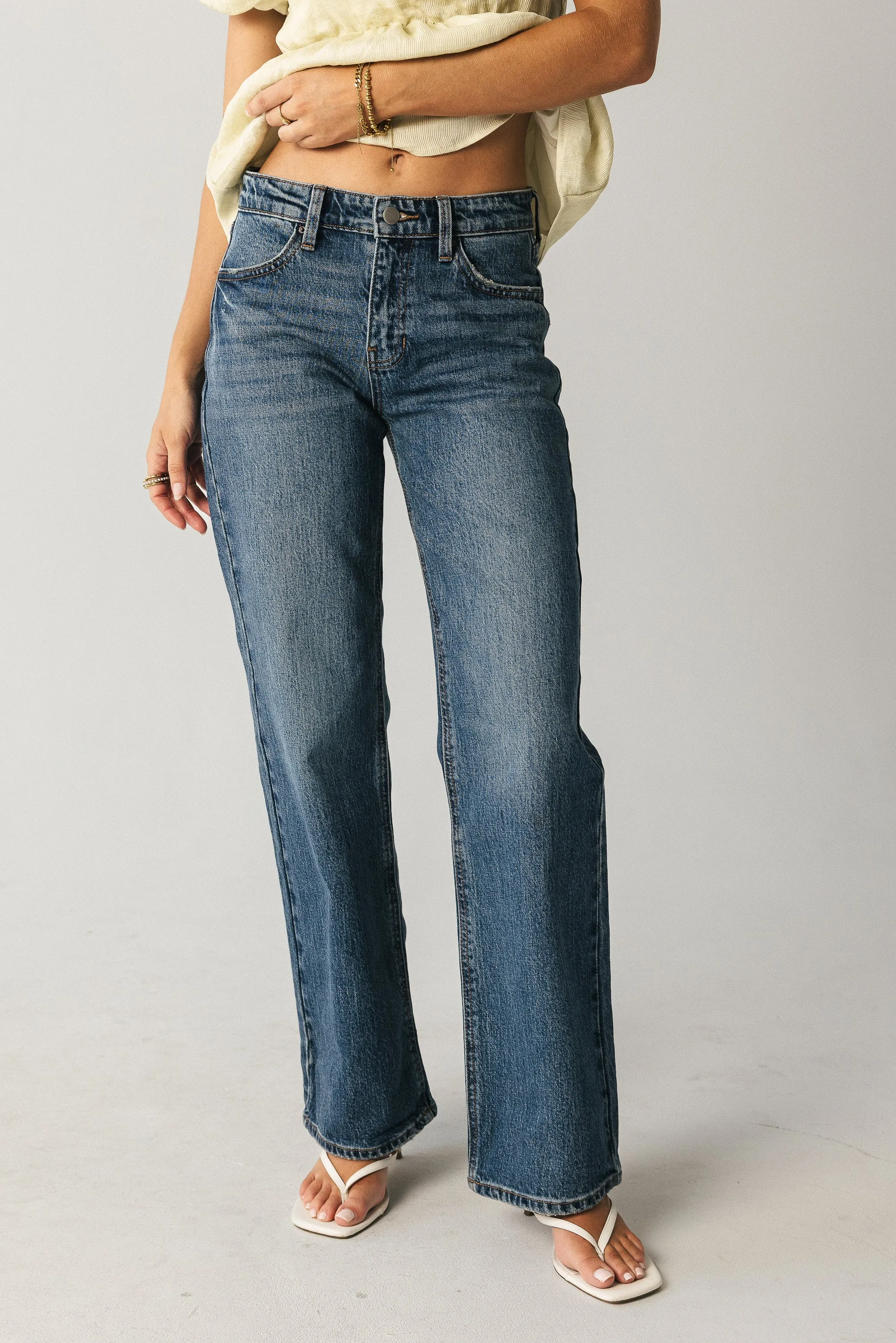 Marshall Straight Leg Jeans in Dark Wash sold by bohme