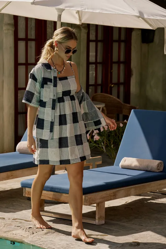 Alba Button Up in Navy - FINAL SALE sold by bohme