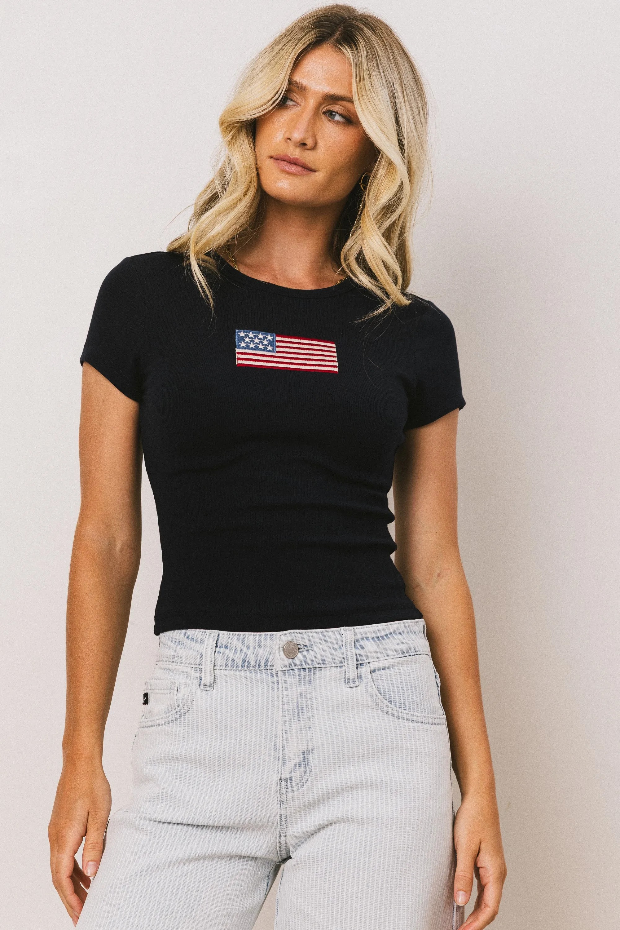 American Flag Tee in Navy - FINAL SALE sold by bohme