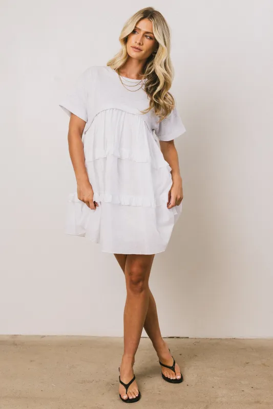 Sienna Ruffle Mini Dress sold by bohme