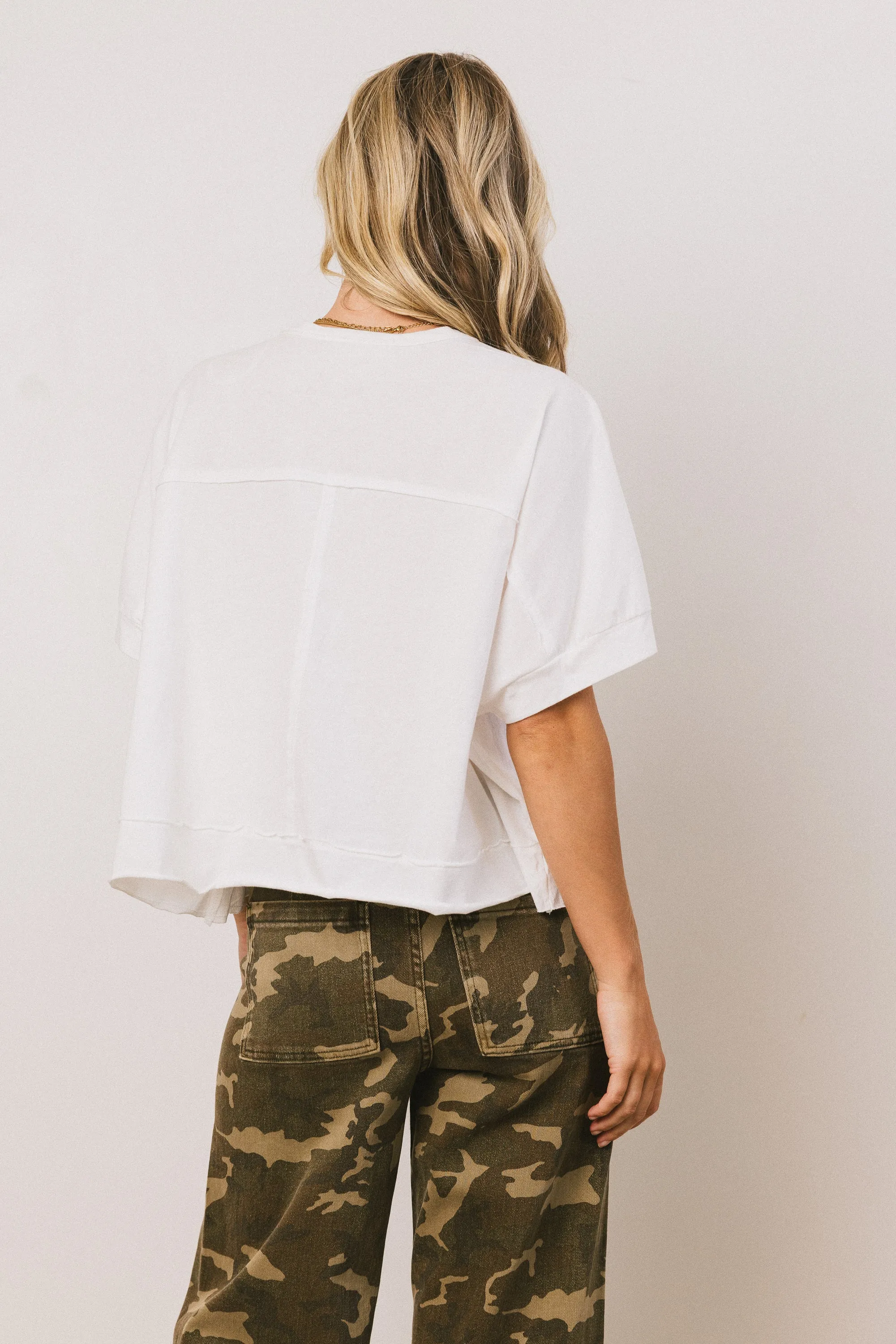 Ria Boxy Tee in White sold by bohme product image thumbnail 5