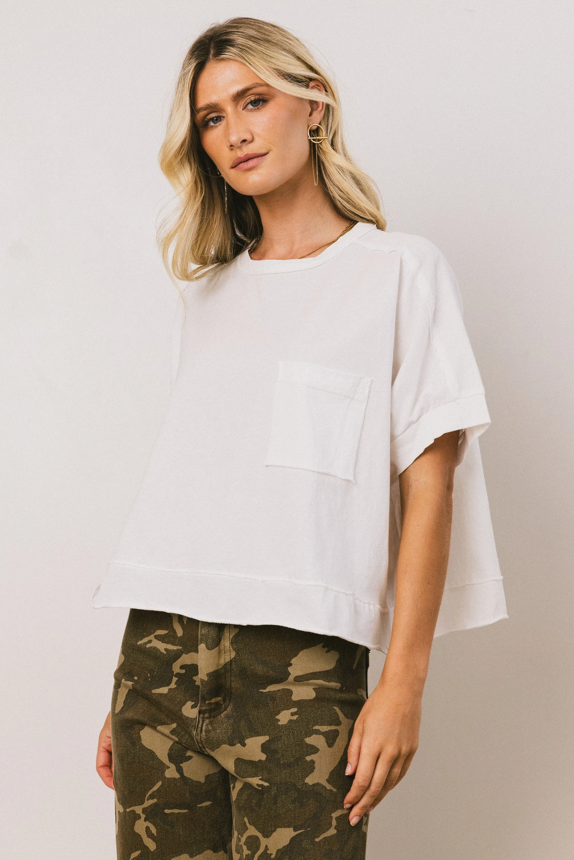 Ria Boxy Tee in White sold by bohme product image thumbnail 3