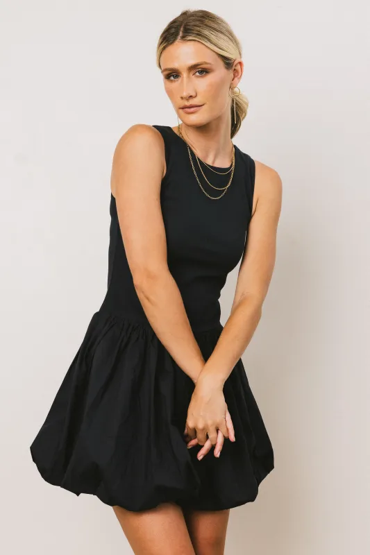 Nila Bubble Mini Dress in Navy - FINAL SALE sold by bohme