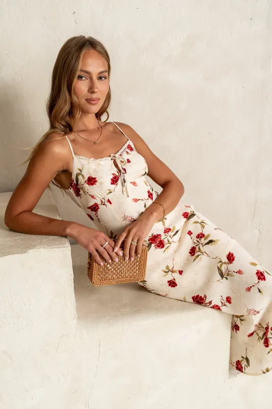 Faith Floral Midi Dress sold by bohme
