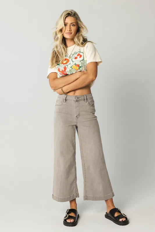 Oliver Extra Wide Leg Jeans in Gray - FINAL SALE sold by bohme
