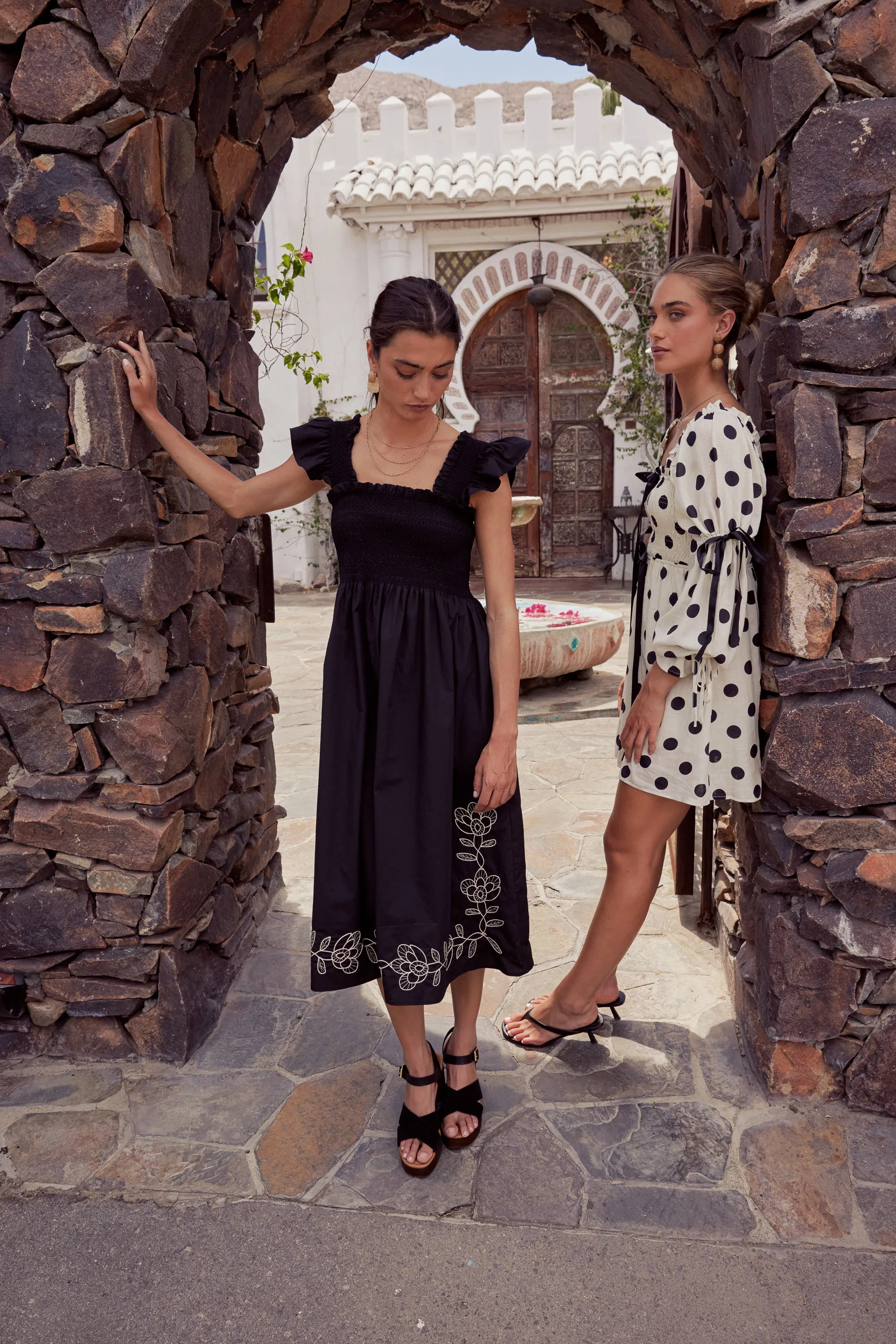 Lane Embroidered Midi Dress in Black - FINAL SALE sold by bohme product image thumbnail 4