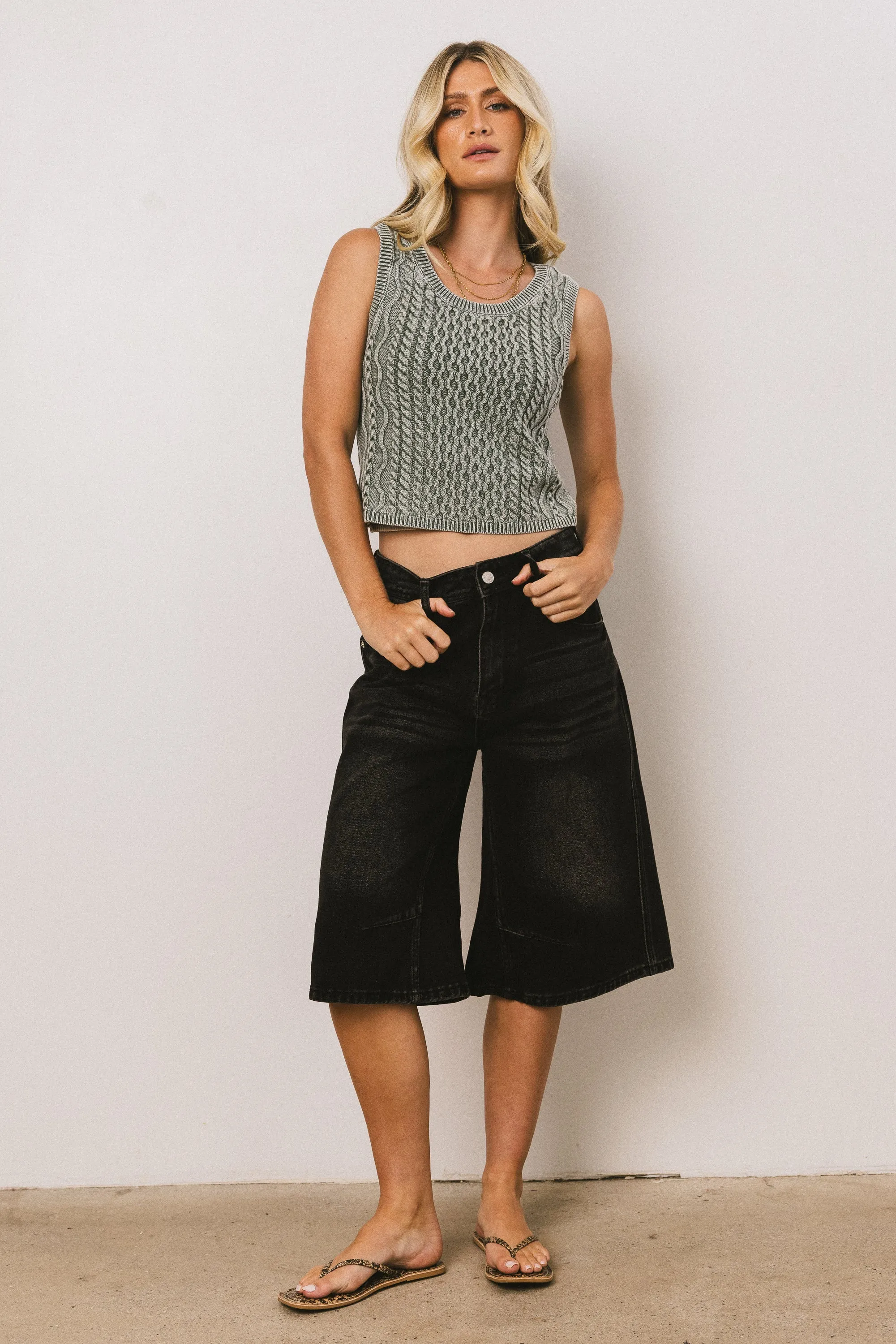 Alden Bermuda Shorts in Black sold by bohme