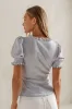 Violet Knit Top in Light Blue sold by bohme