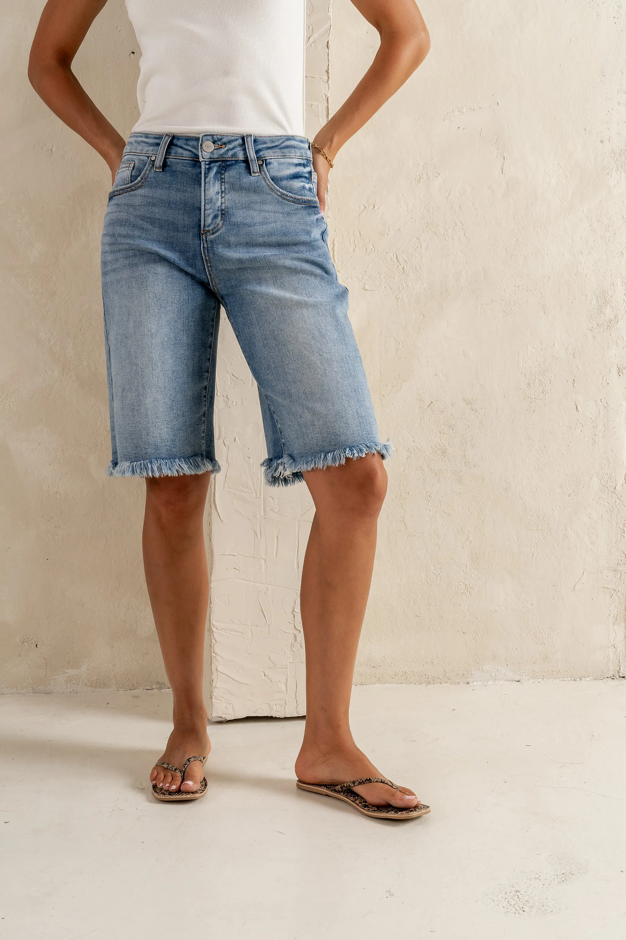 Reese Frayed Bermuda Shorts - FINAL SALE sold by bohme product image thumbnail 2
