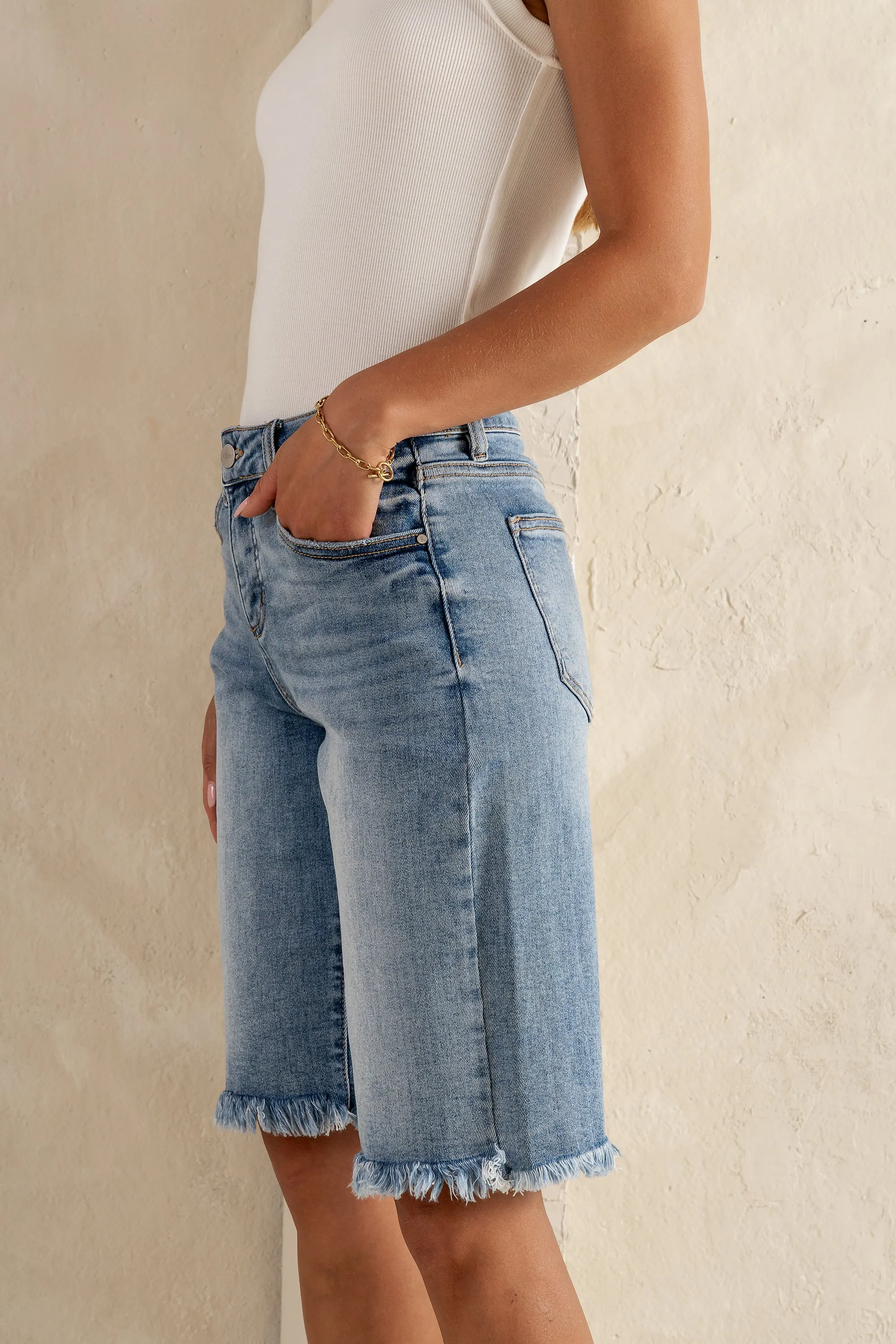 Reese Frayed Bermuda Shorts - FINAL SALE sold by bohme product image thumbnail 5