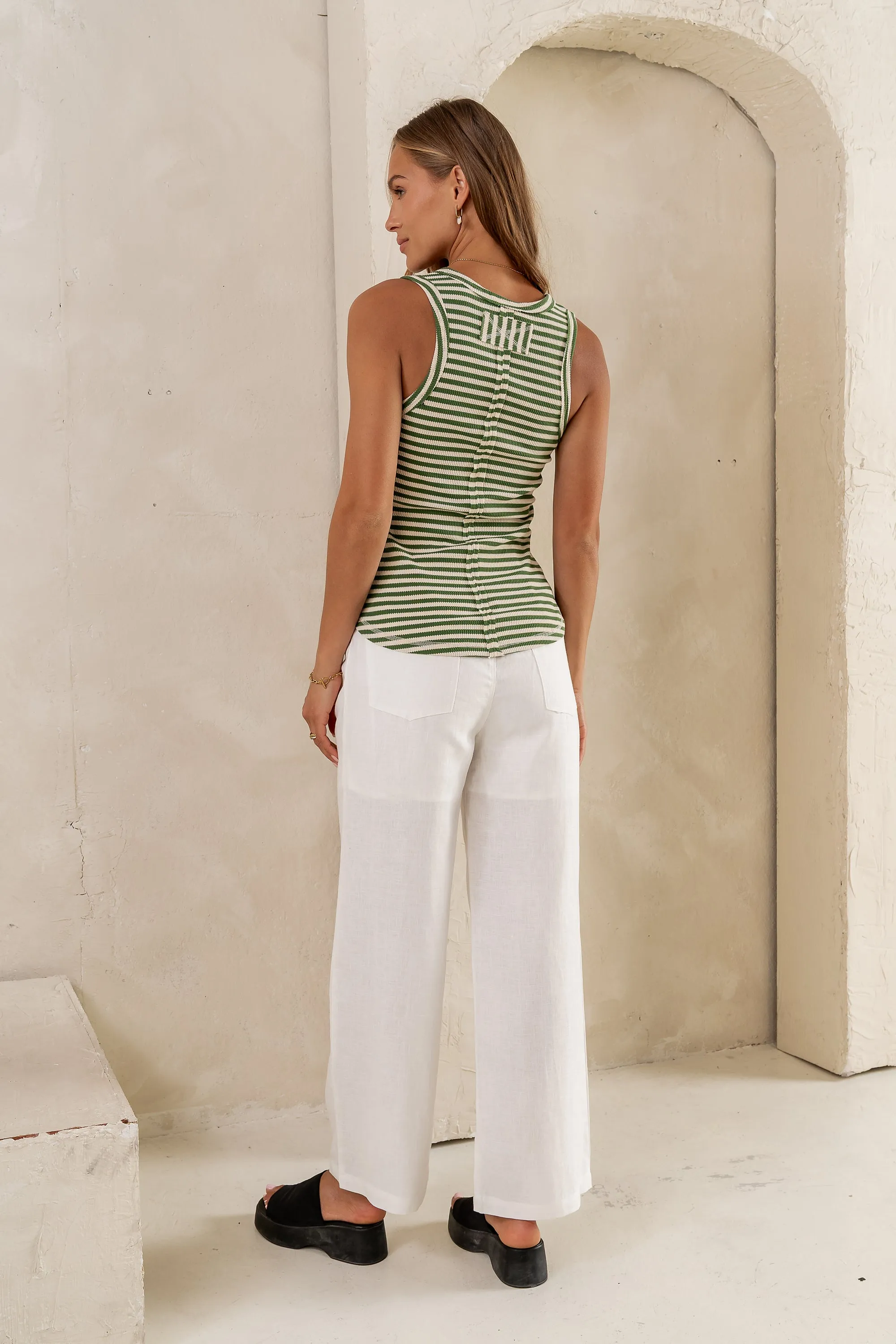 Sailor Striped Tank in Green - FINAL SALE sold by bohme product image thumbnail 3