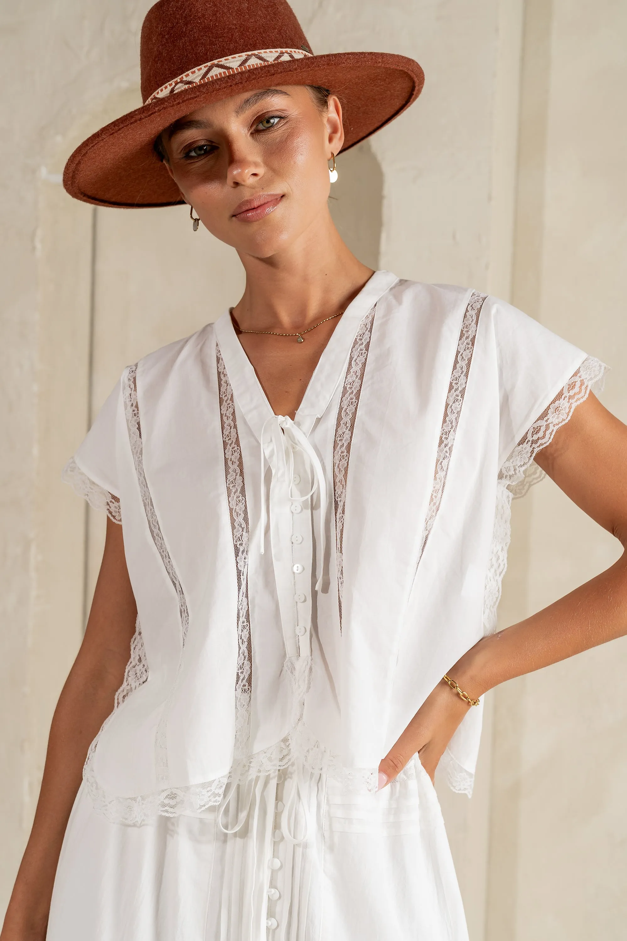 Sadie Lace Blouse - FINAL SALE sold by bohme