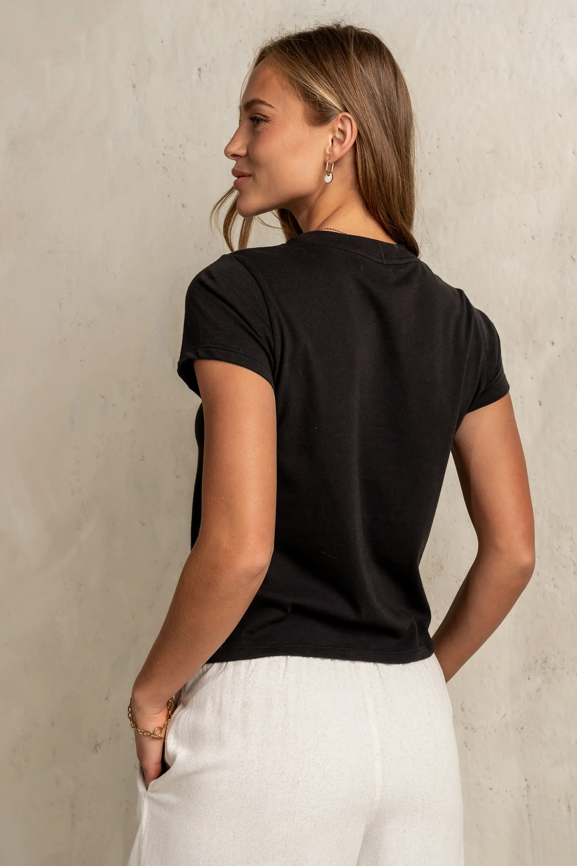 Ciao Graphic Tee in Black - FINAL SALE sold by bohme product image thumbnail 4