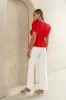 Holly Textured Blouse in Red sold by bohme