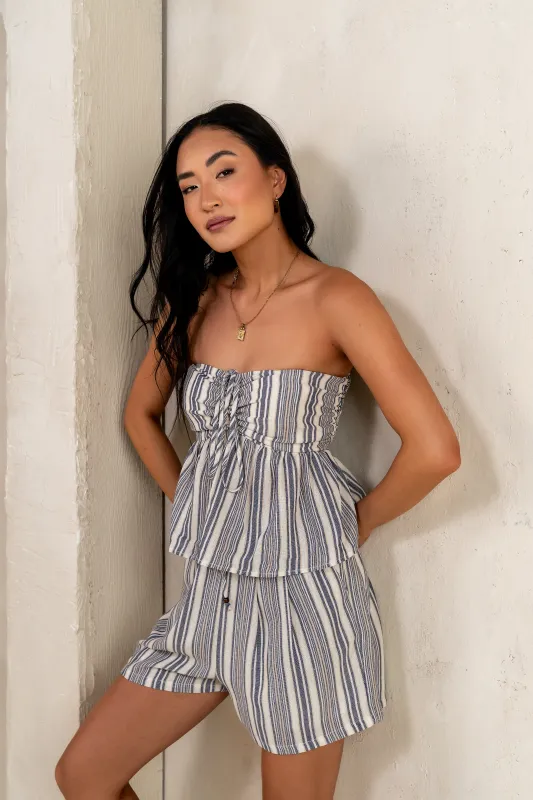 Nylah Striped Halter Top sold by bohme