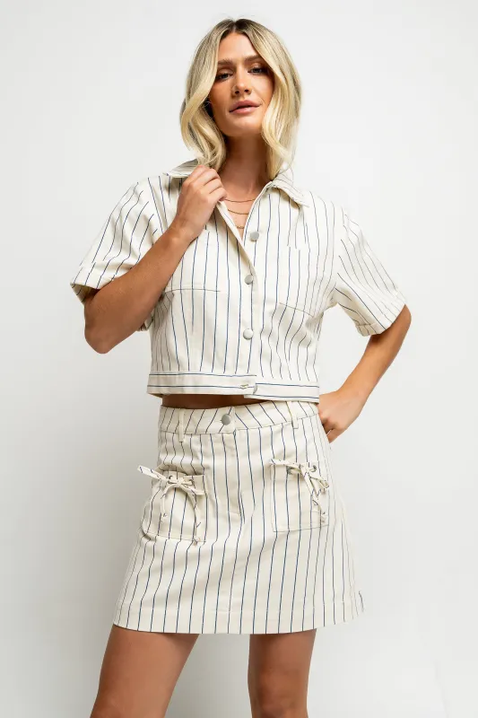 Baylor Striped Button Up - FINAL SALE sold by bohme