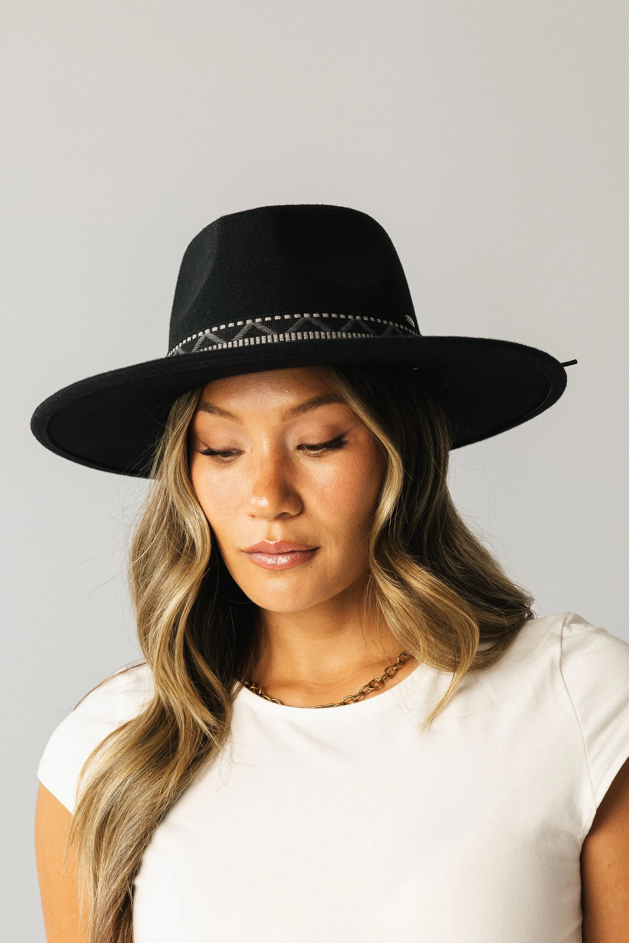Geometric Felt Hat in Black sold by bohme product image thumbnail 2