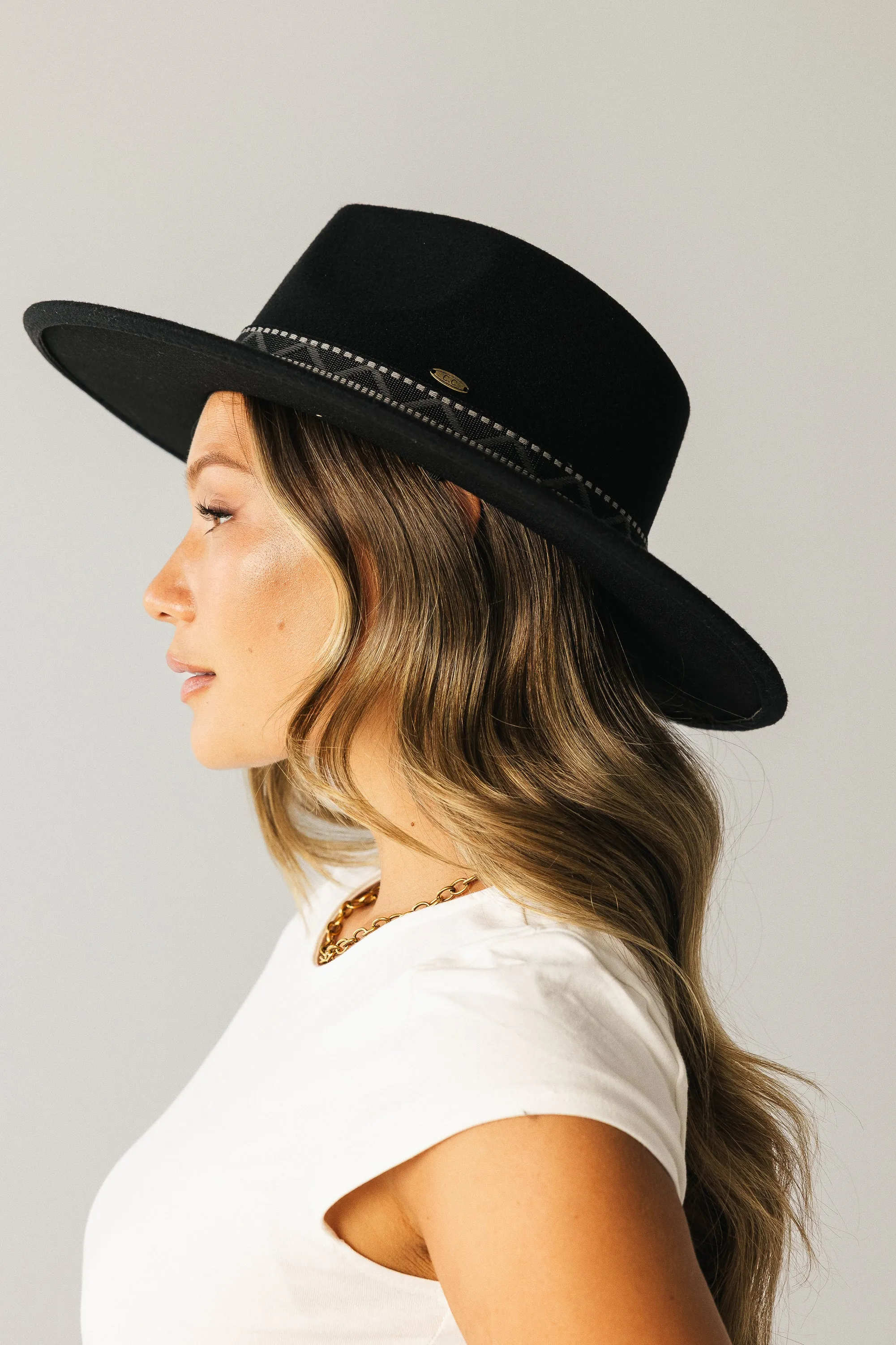 Geometric Felt Hat in Black sold by bohme product image thumbnail 3