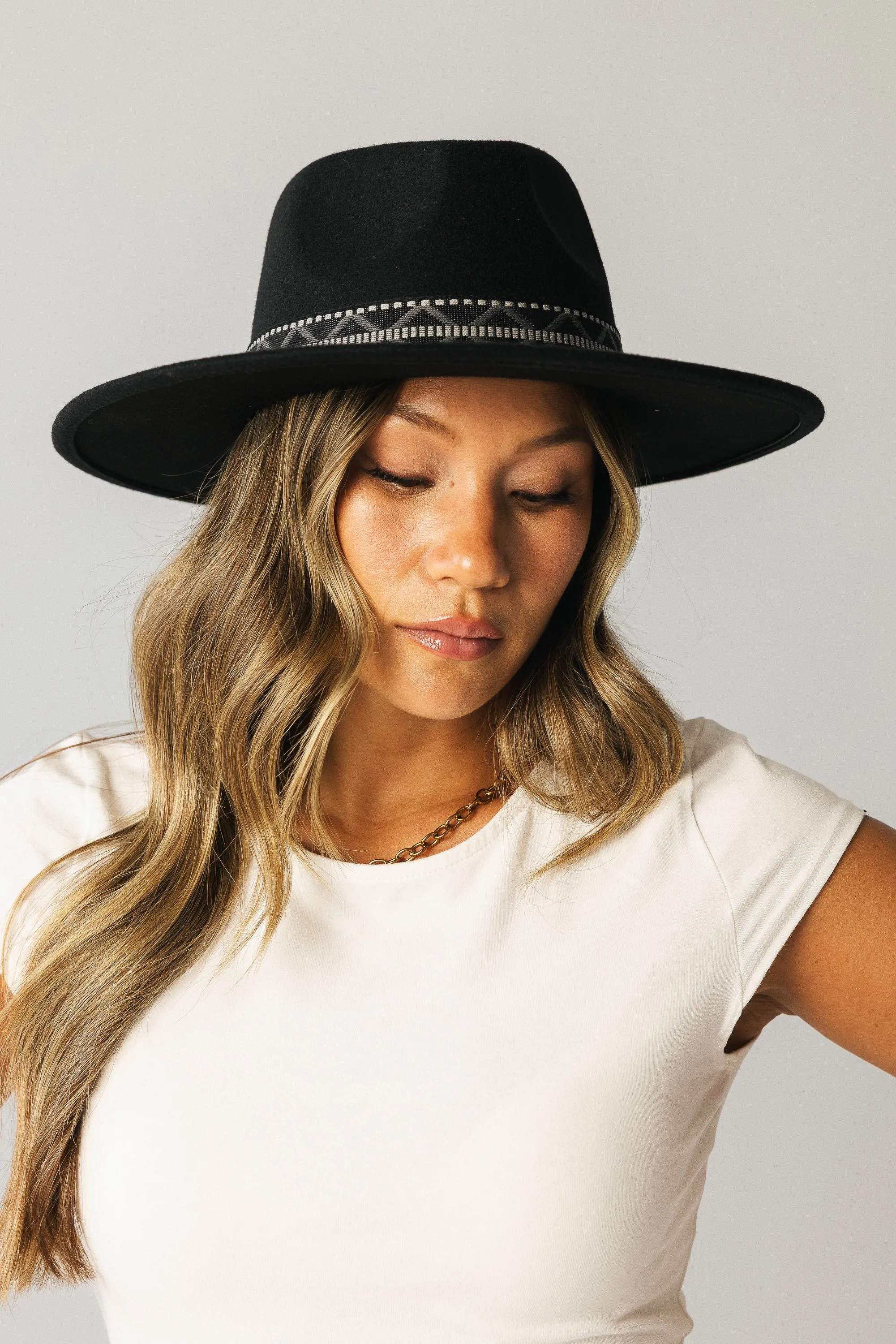 Geometric Felt Hat in Black sold by bohme product image thumbnail 4