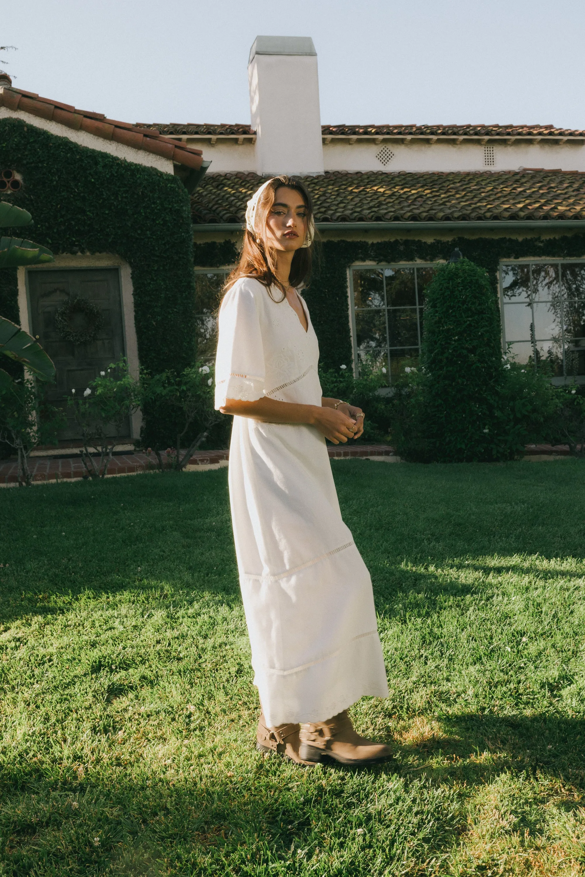 Paulina Embroidered Maxi Dress - FINAL SALE sold by bohme product image thumbnail 3