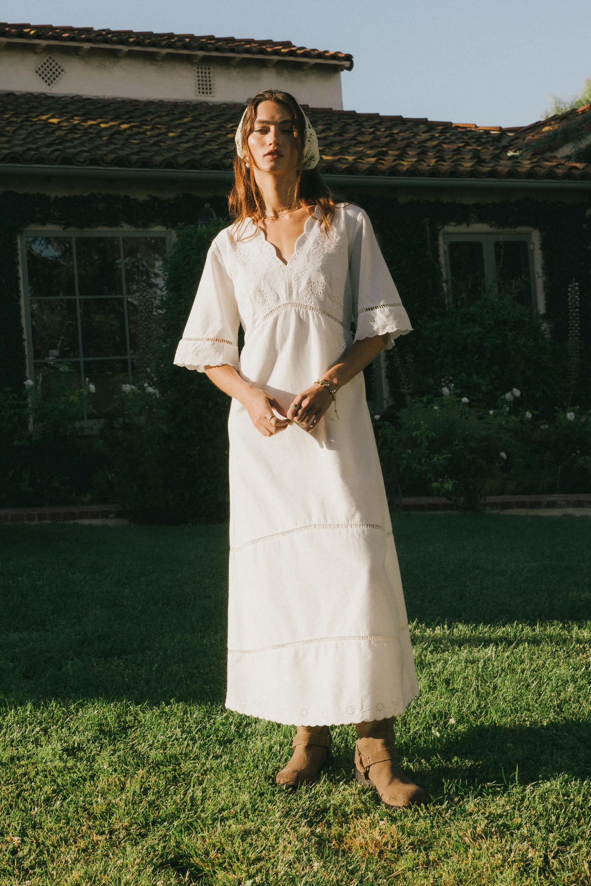 Paulina Embroidered Maxi Dress - FINAL SALE sold by bohme product image thumbnail 2